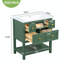 Ensemble de meuble-lavabo simple 29,56 po avec plateau en résine Tavious-2075410232