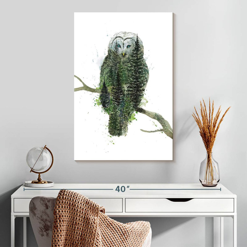 Hibou vert, H 30 po x l 20 po
