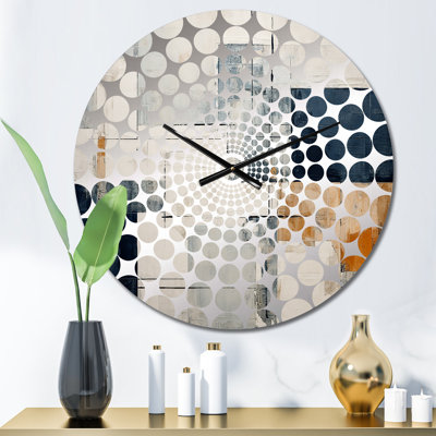 Horloge murale Agatina - Collages abstraits