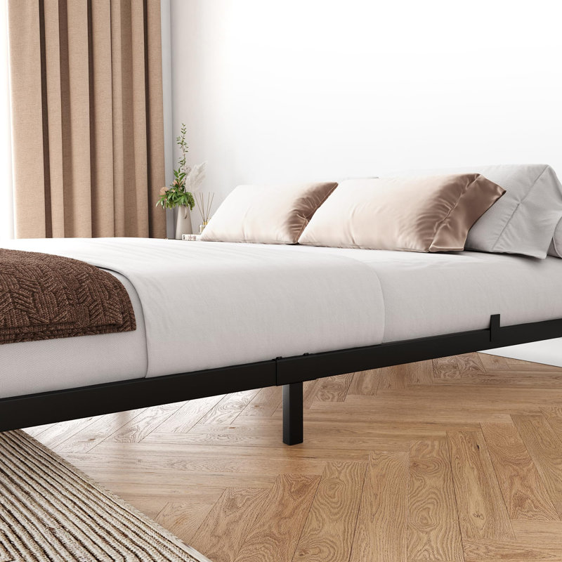 Plateforme profilée en métal, rangement sous le lit, silencieux, aucun sommier tapissier requis, Full