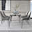 Crystine Metal Base Dining Table-992321827