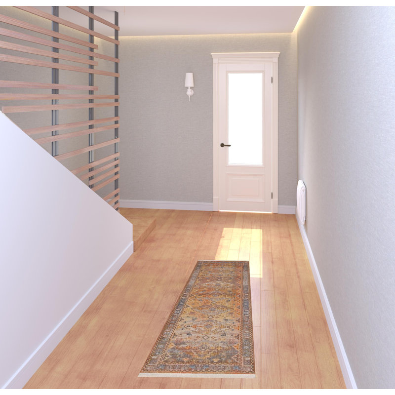 Tapis rétro style bohémien de style sud-ouest Sierra, Tapis de couloir 2 pi x 6 pi