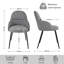 Antin Upholstered Dining Chair With Ergonomic Back And Metal Legs-1941048172