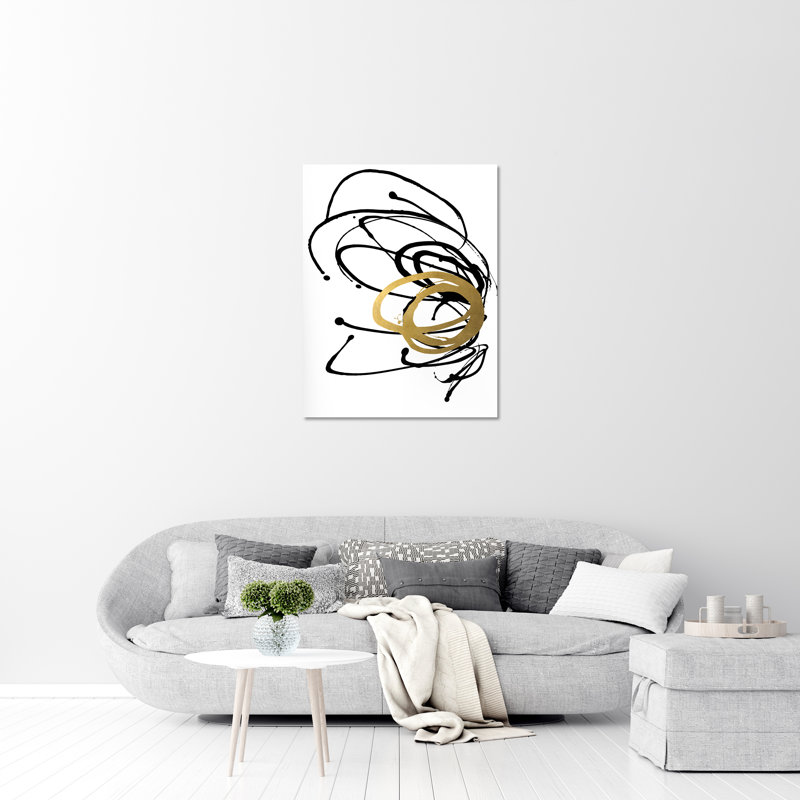 Action Stroke I par Elle Youngstrom - impression d'art graphique, Couche de verre, H 70 po x l 54 po