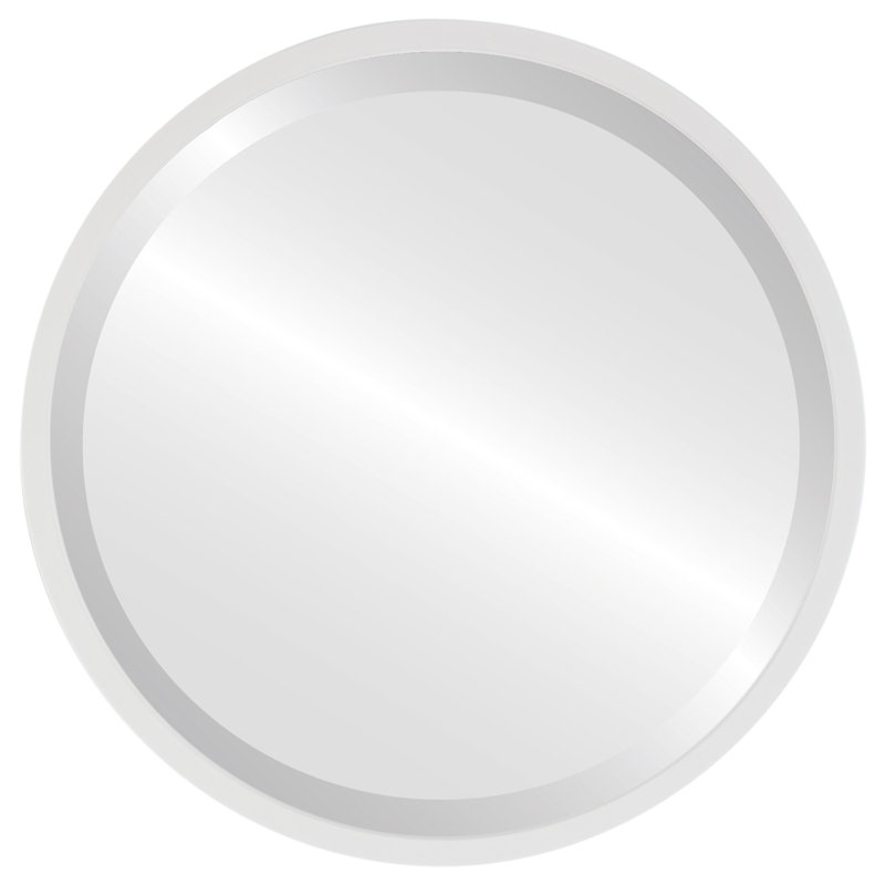 Miroir d'appoint Campblin, Blanc lin, H 31,12 po x l 31,12 po
