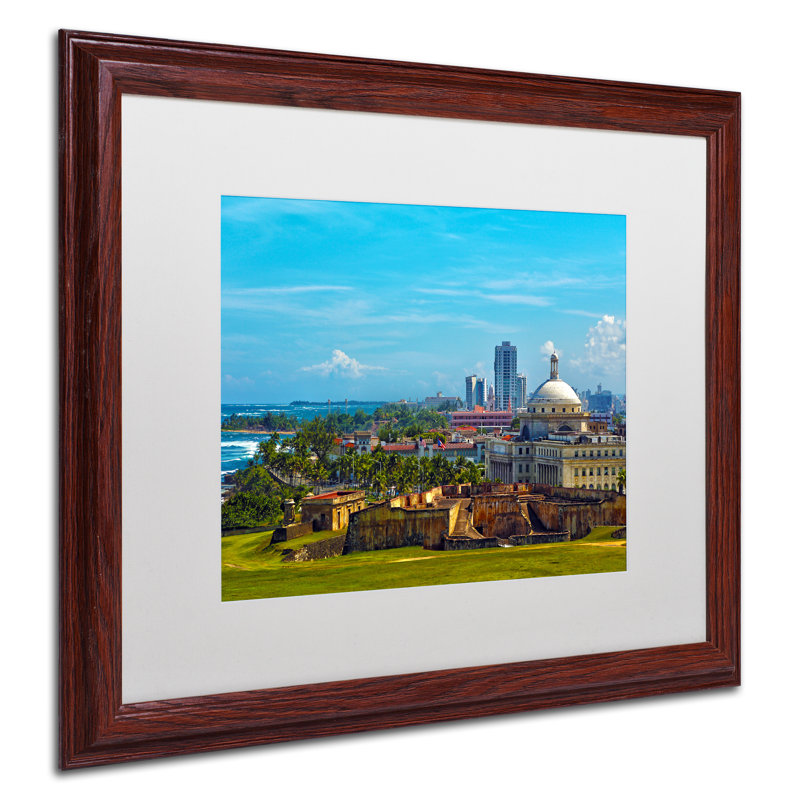 « old san juan », reproduction de photo encadrée, H 16 po x l 20 po x P 0,5 po
