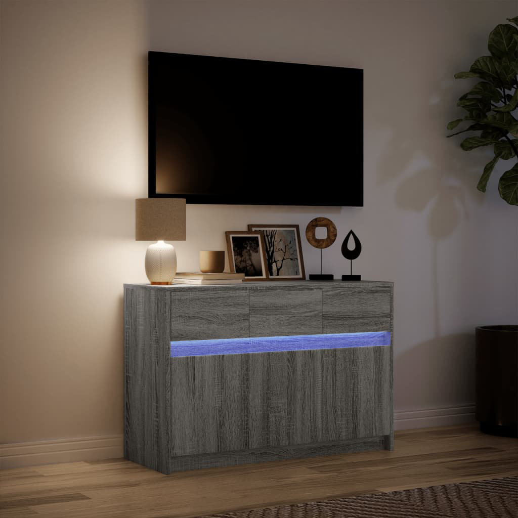 Vidaxl TV-Ständer mit LED-Beleuchtung, 91 x 34 x 61 cm