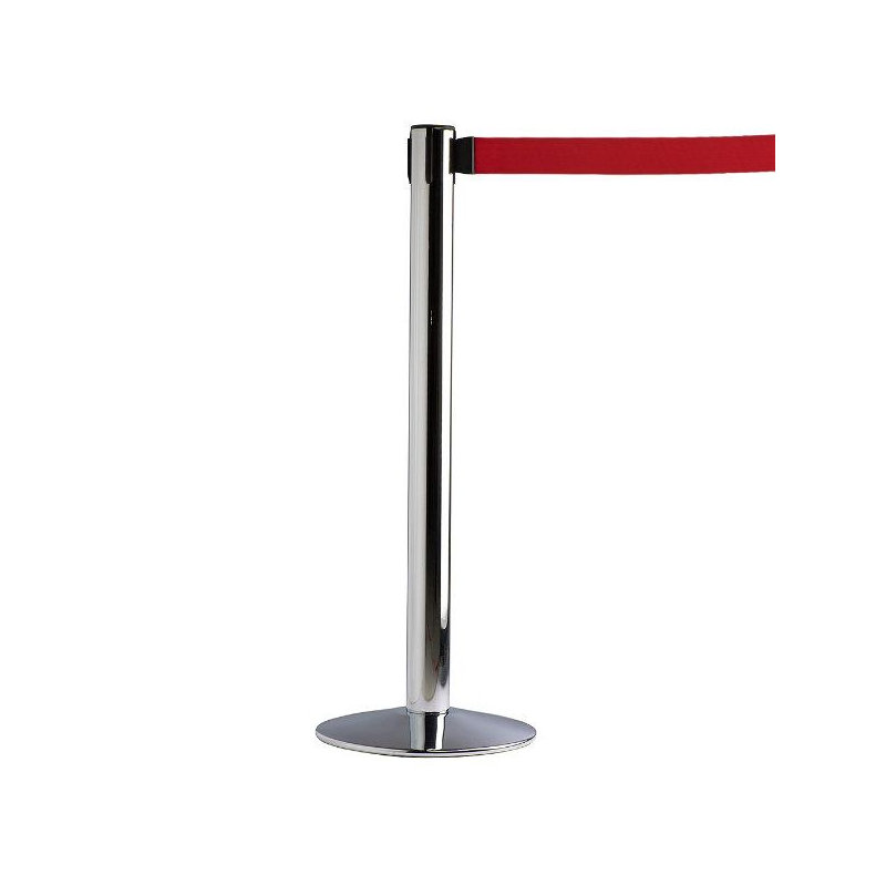Ceinture q rétractable, Chrome / rouge