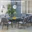 Lohrengel 6 - Person Patio Dining Set with Rectangular Table , Cushions Included