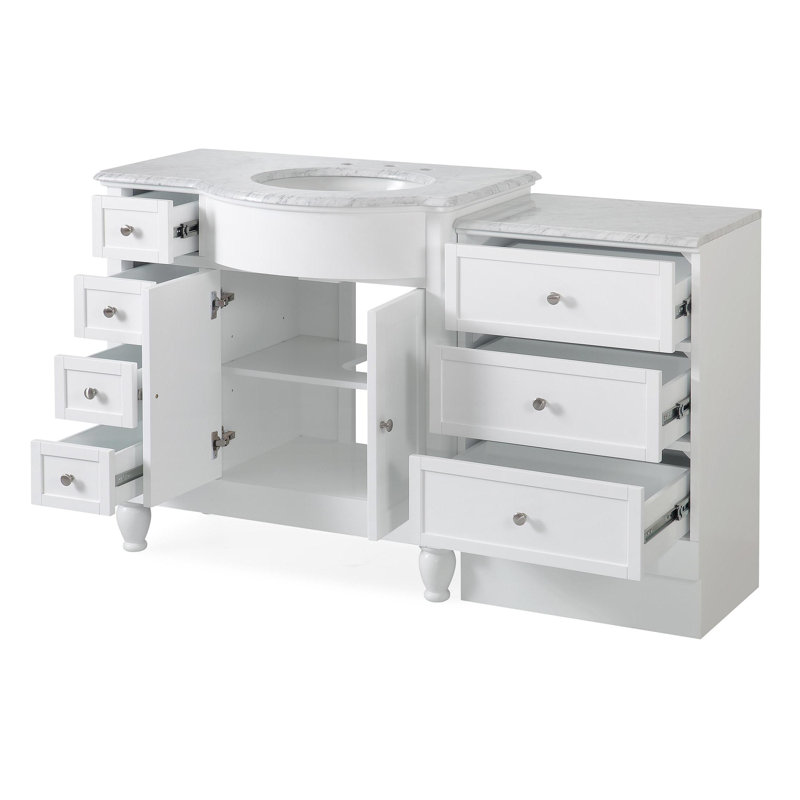 Comptoir de meuble-lavabo simple 56 po