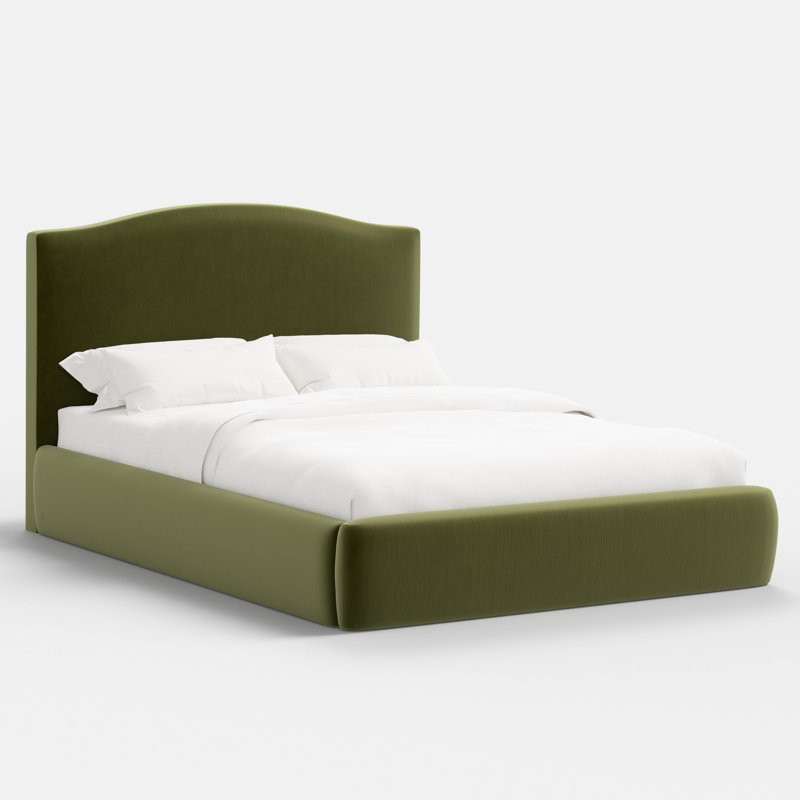 Perigold Upholstered Bed, California King, Green
