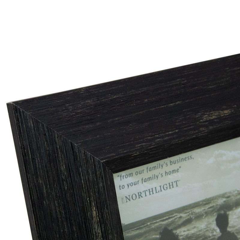 10" Distressed Finish Rectangular 5" x 7" Photo Picture Frame - Black