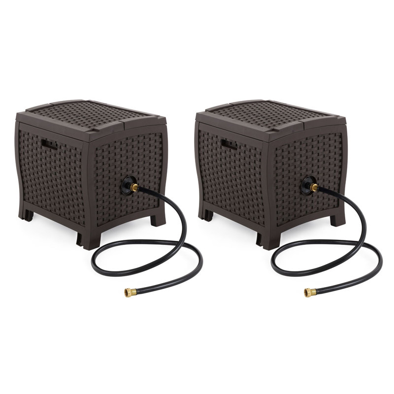 Couvercle de boyau d'arrosage extérieur Suncam, 9" H x 21" W x 17" D, 2 Pack