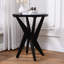 Table de bout ronde en bois à pieds croisés avec plateau lisse et base robuste à quatre pieds Jahey-855051748-858368194