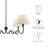 Wave Squiggle 4-Arm Pendant Light In Black-101991378