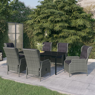 Rectangular 6 - Person Lounge Dining with Cushions