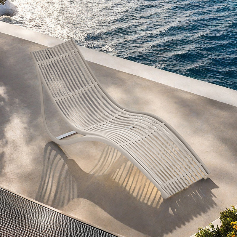 Outdoor leisure pool lounge chair, Gray