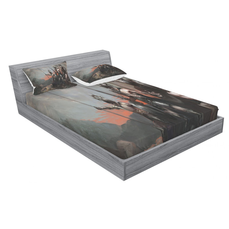 Microfiber Sheet Set, Queen Sheet Set with Fitted Sheet