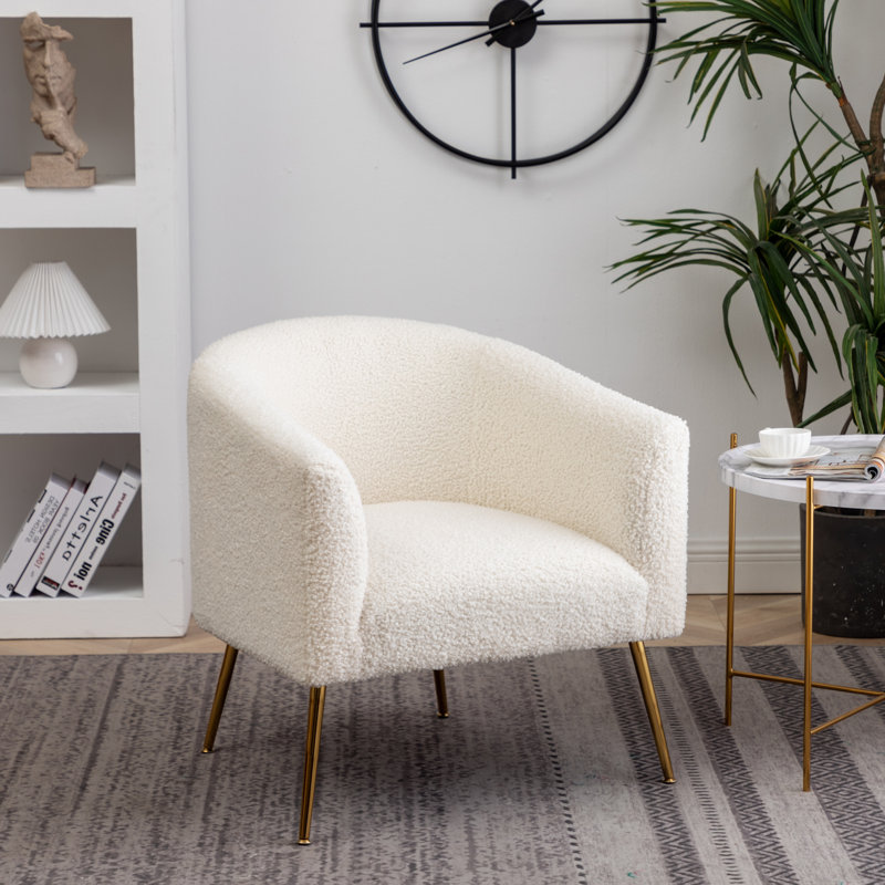 Fauteuil demi-tonneau l 28 po Hisakazu, Or