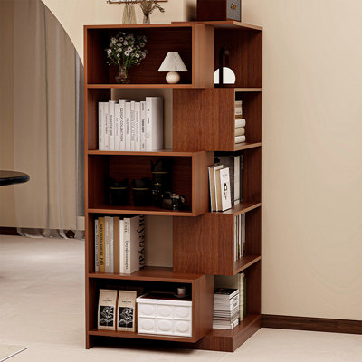 Walnut Modern Manufactured wood Standard Bookcase