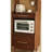 Vertical Glass Sliding Door Accent Cabinet