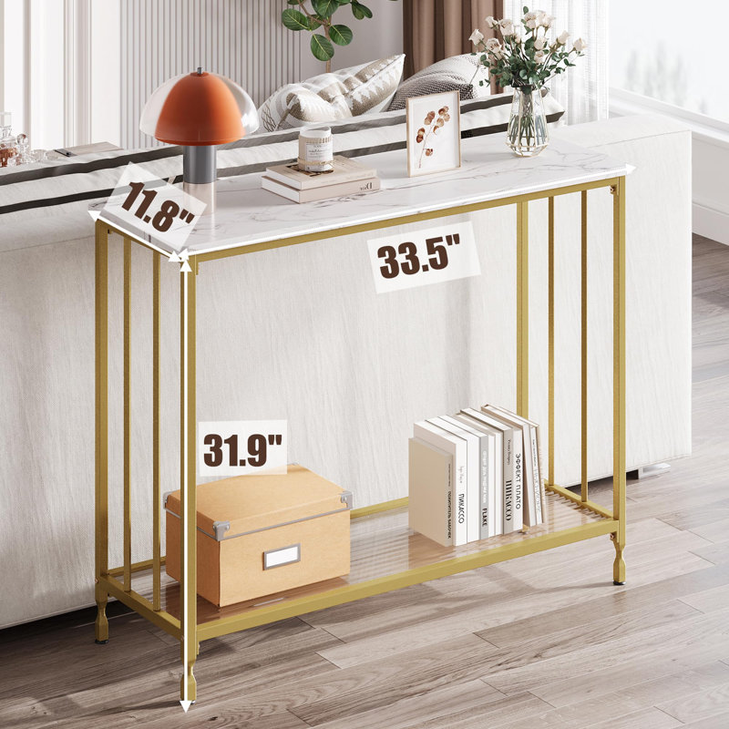 Entry Table, 33.5”L x 11.8”W x 31.9”H