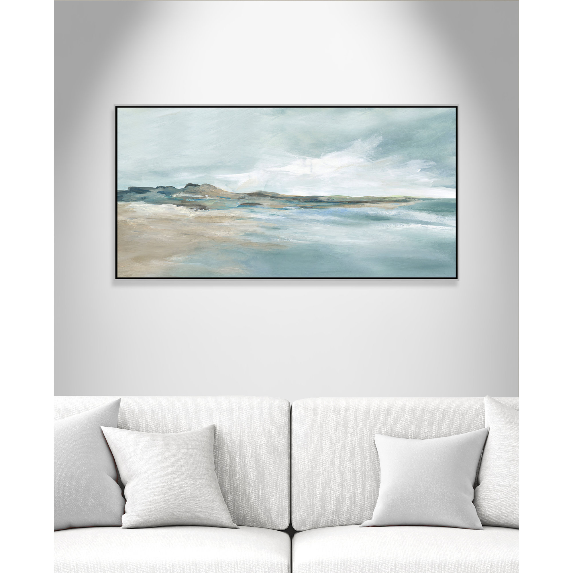 Sandpoint Print by Carol Robinson, 31.5" H x 61.5" W, Silver