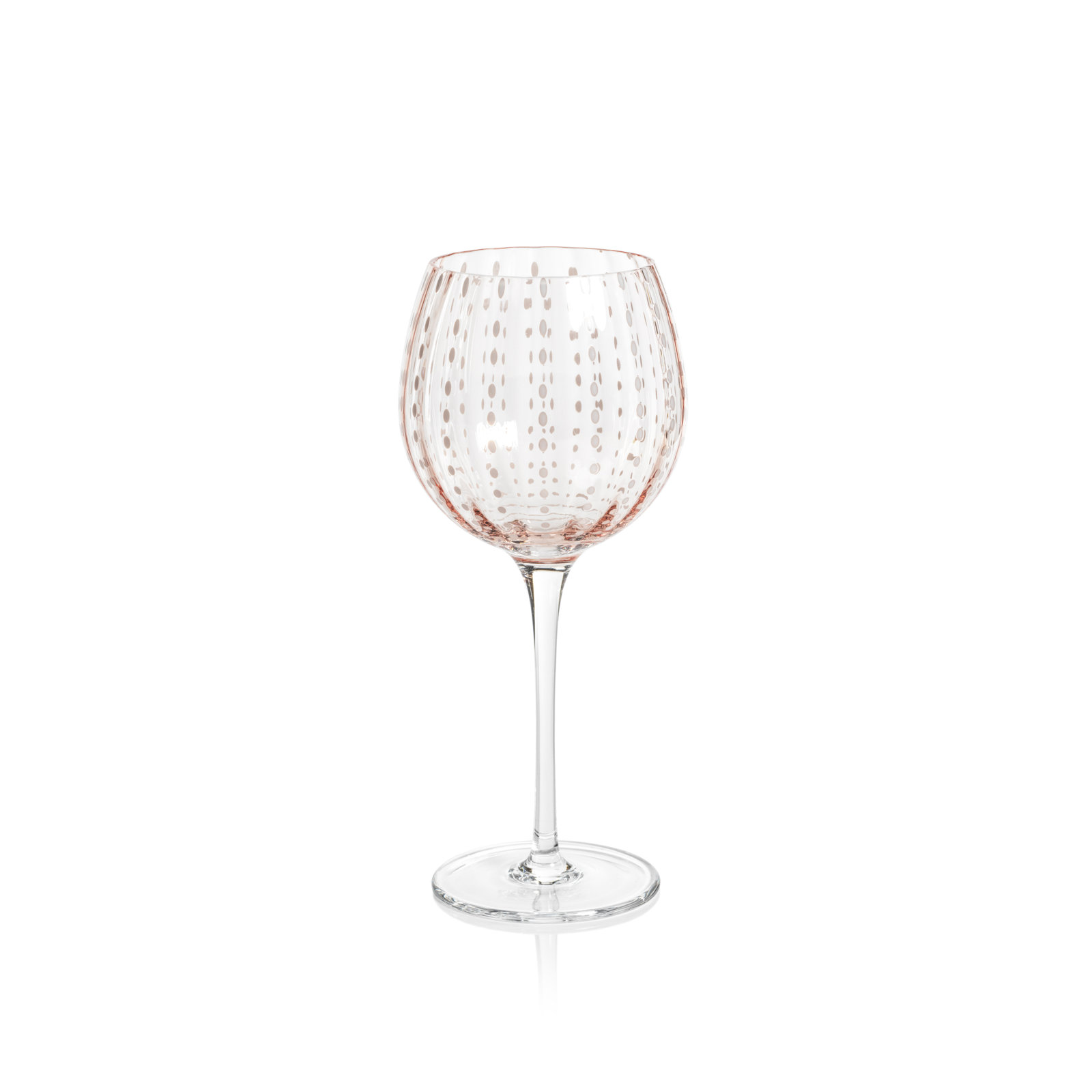 Pescara Dot Wine Glasses, Pink