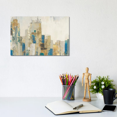 Wide City Blues by Allison Pearce - Wrapped Canvas Painting