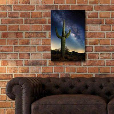  «Desert Lights 1» par David Drost, art mural en verre acrylique, 16 po x 24 po