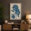 Rose in Blue Botanical - Wrapped Canvas-877670355-877670351