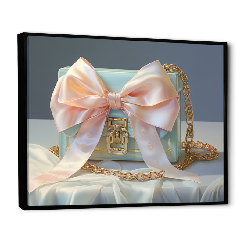 Sac de designer Elegance sur toile, H 24 po x l 32 po x P 1 po, Cadre flottant noir