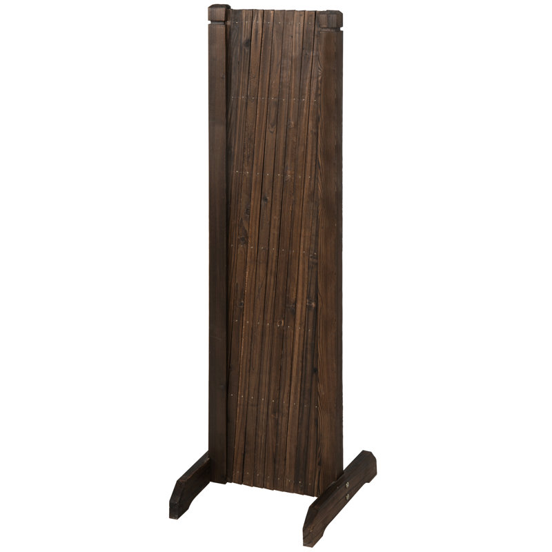 122.9cm H x 130.3cm W Brown Wood Fence Panels