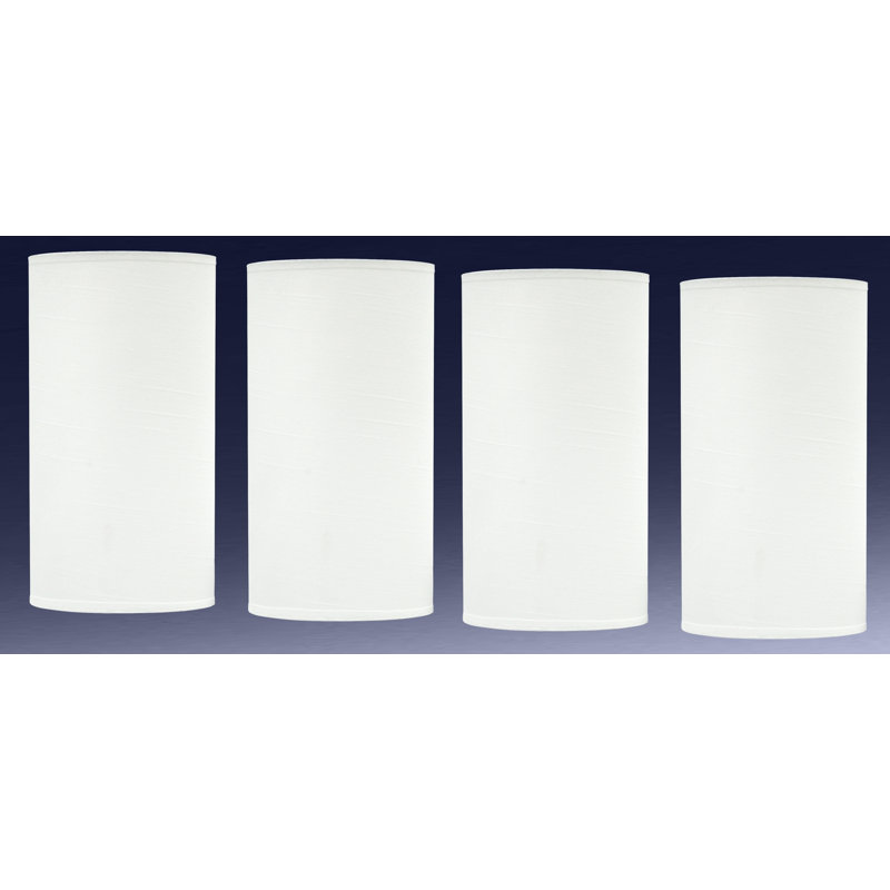 Abat-jour tambour en lin H 9 po x l 6 po (Uno) en blanc