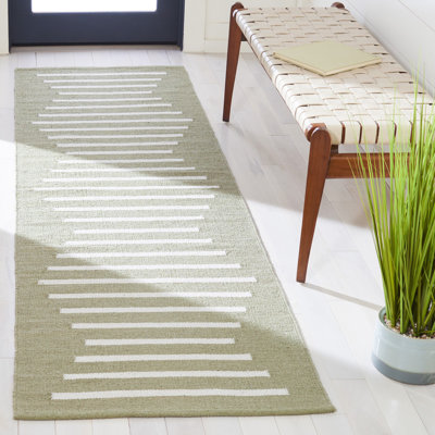 Esven Hand Woven Cotton Striped Rug