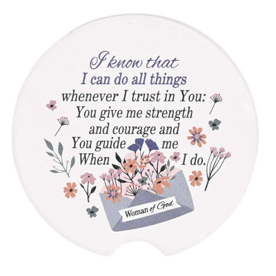 Car Coasters Woman Of God 2 Pk