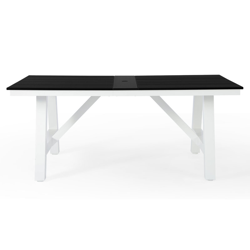72" X 39" Rectangular Outdoor Dining Table, Black
