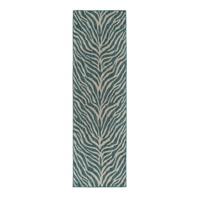 Teal Tsavo Indoor/Outdoor Safari Rug