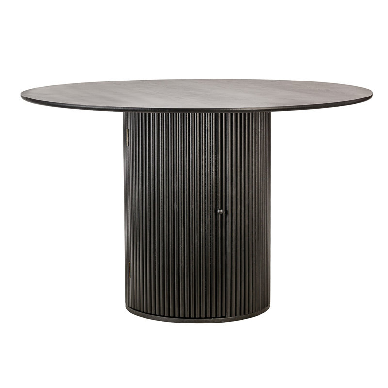 Walton 6-Person Pine Dining Table, Black
