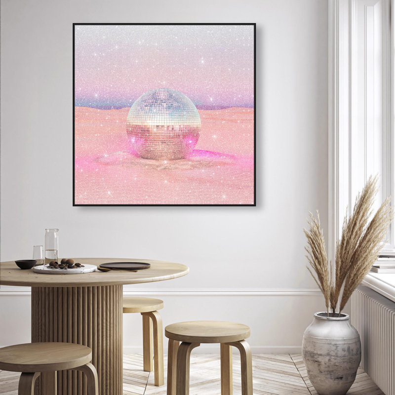 Oliver Gal Desert Disco Glam Landscape - Diamond Dust Framed Canvas Art, 40" H x 40" W, Gold