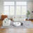 Chenille curved sectional sofa with 4 pillows,Curved Symmetrical Modular Sofa Sectional ,2 curved seats and 2 single seats-2009661074-2009661103