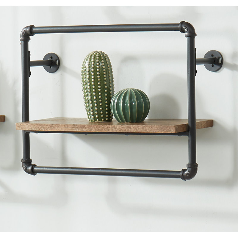 Franklin Industrial Pipe Shelves, 16.25" H x 21.63" W x 7.25" D
