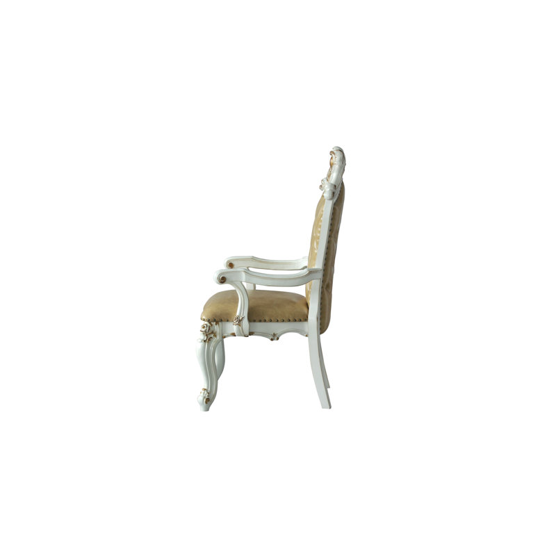Chaise avec accoudoirs en perle antique Pruneda