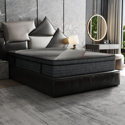 15 Inch Euro Top Gel Memory Foam Hybrid Mattress with Pocket Coils, Cooling & Edge Support
