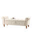 Banc de rangement capitonné à boutons de 62 po pour la chambre à coucher de 62 po, repose-pieds rembourré en tissu moderne, banc de fenêtre, accoudoirs roulés pour chambre à coucher, salon, vestibule-205906355