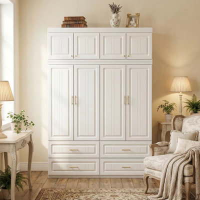 Arayah 63'' Wide Large Vacuum-Formed Armoire