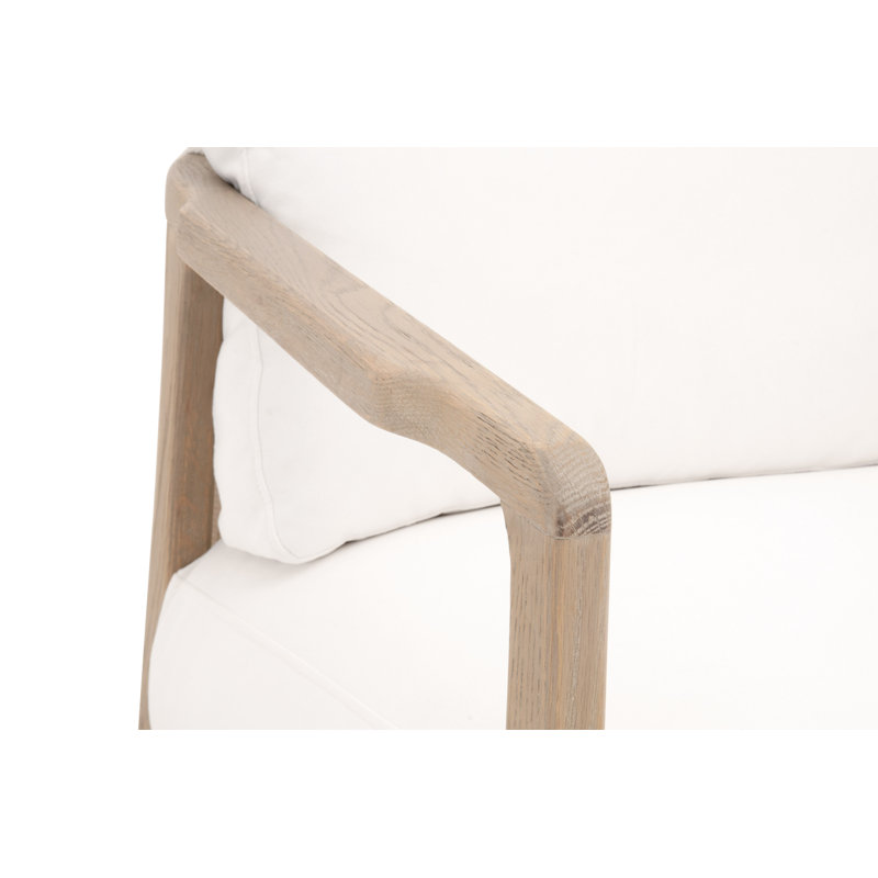 White Oak and Rope Upholstered Accent Chair