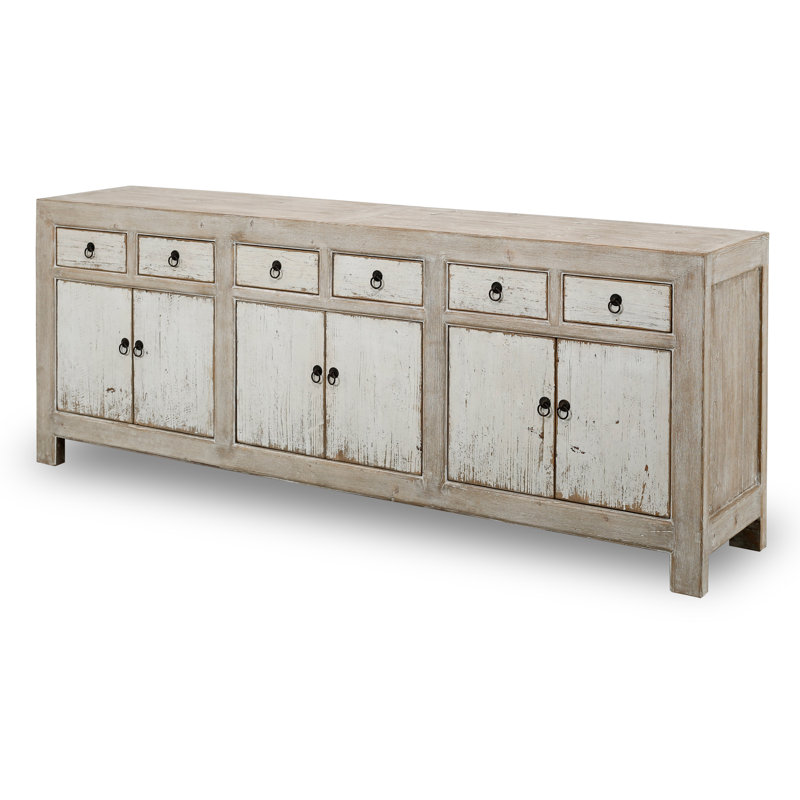 Shandong Ming 90.55'' Solid Wood Sideboard