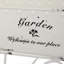 7 - Inch Tall White Distressed Wheelbarrow Planter, Can Hold String And Small Tools On Shelving Be Used As Stand Alone Piece Countertop