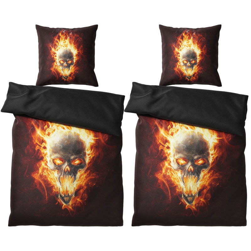 Cotton No Pattern Duvet Cover Set with Pillowcases Included